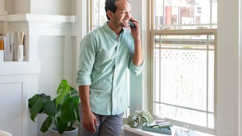 Copy of Copy of Gradient Window AC Male Model on Phone