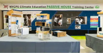 An interim Passive House Training Center Exhibition showcases the potential of the training center.