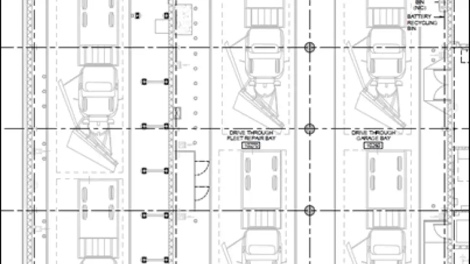 Figure 1   Floor Plan of Vehicle Bays